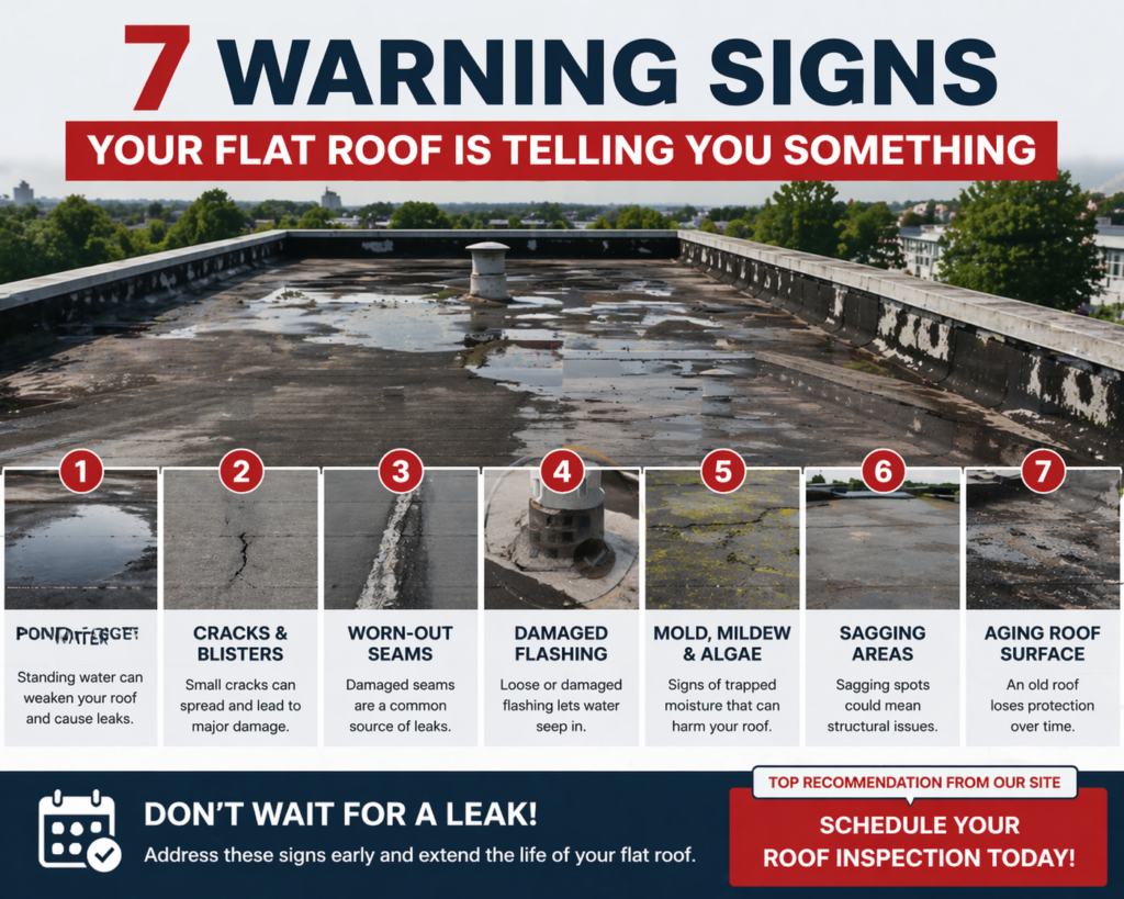 7 Warning Signs Your Flat Roof Is Telling You Something